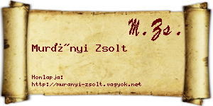 Murányi Zsolt névjegykártya